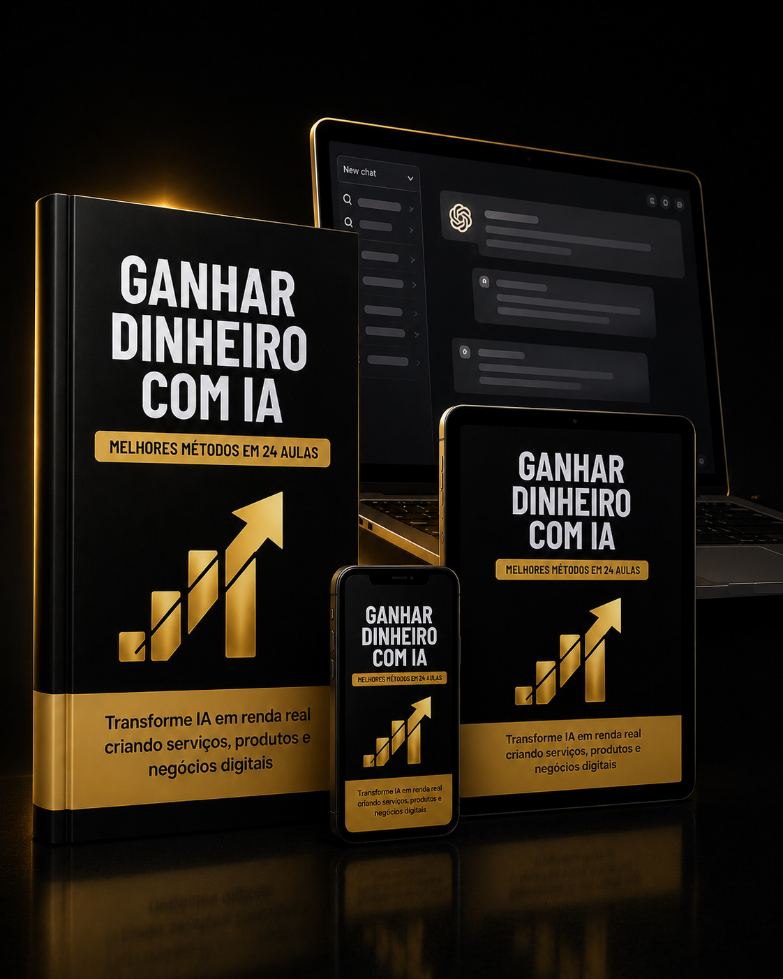Ganhar Dinheiro com IA — Melhores Métodos em 24 Aulas